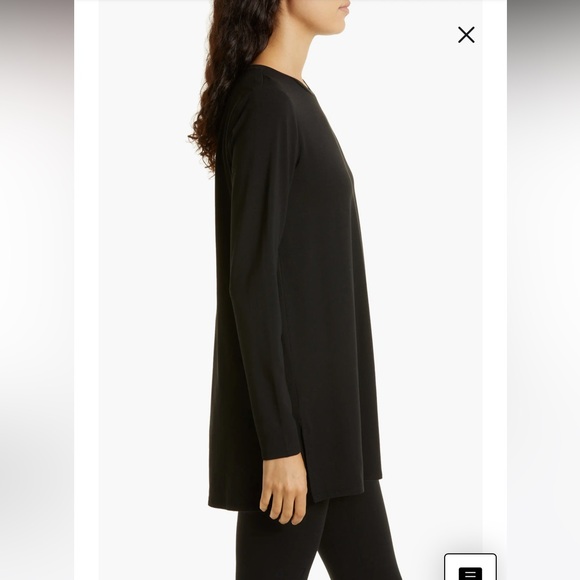 Eileen fisher Crewneck Long Sleeve Tunic Top size S - Picture 3 of 13